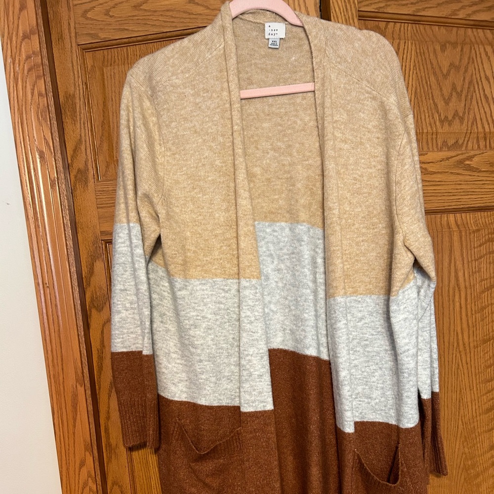 Target color block open front cardigan - a new day